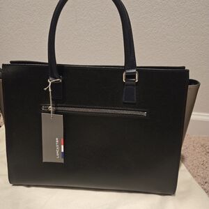 Lancaster Black and Silver Handbag